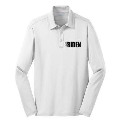 Fuck Biden Silk Touch Performance Long Sleeve Polo