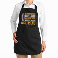 Funny Bartender Full-Length Apron With Pockets