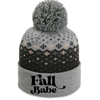 Fall Babe Fall Funny The Baniff Cuffed Pom Beanie