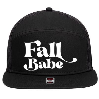 Fall Babe Fall Funny 7 Panel Mesh Trucker Snapback Hat