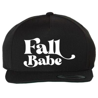 Fall Babe Fall Funny Wool Snapback Cap