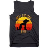 Funny Best Fur Dad Ever Vintage Retro Dog Cat Owner Tank Top