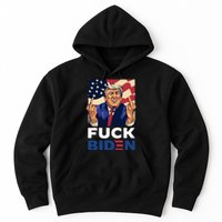 Fuck Biden Funny Trump Middle Finger Hoodie