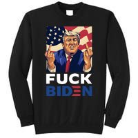 Fuck Biden Funny Trump Middle Finger Sweatshirt