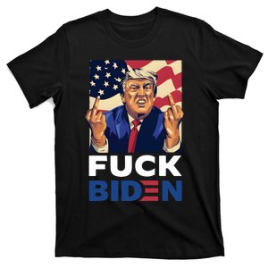 Fuck Biden Funny Trump Middle Finger T-Shirt