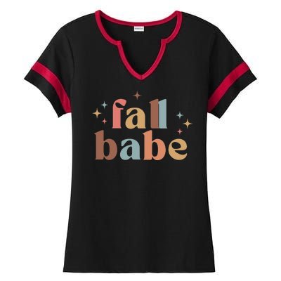 Fall Babe Ladies Halftime Notch Neck Tee