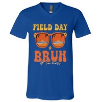 Funny Bruh Field Day For Teacher Gift V-Neck T-Shirt