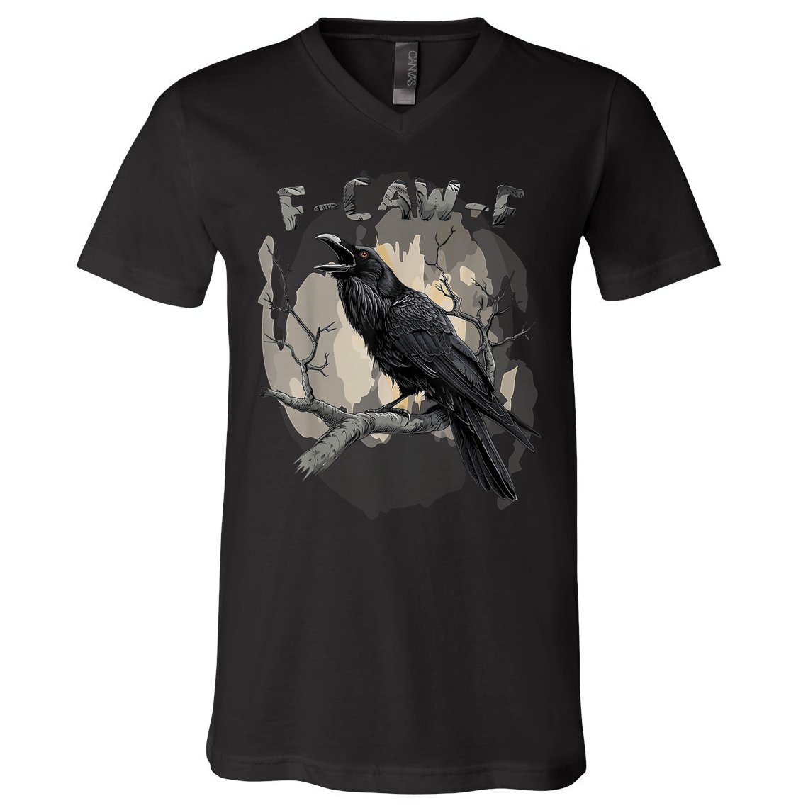F-Caw-F Bird V-Neck T-Shirt