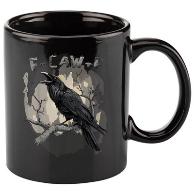 F-Caw-F Bird 11oz C Handle Ceramic Mug