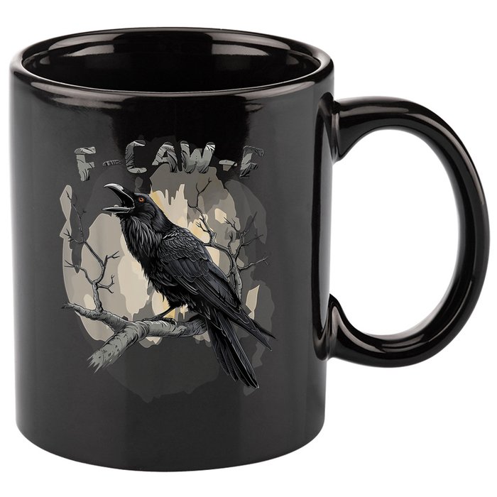 F-Caw-F Bird 11oz C Handle Ceramic Mug