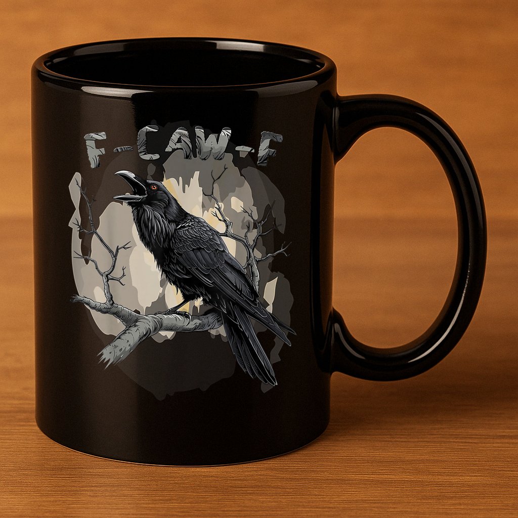 F-Caw-F Bird 11oz C Handle Ceramic Mug