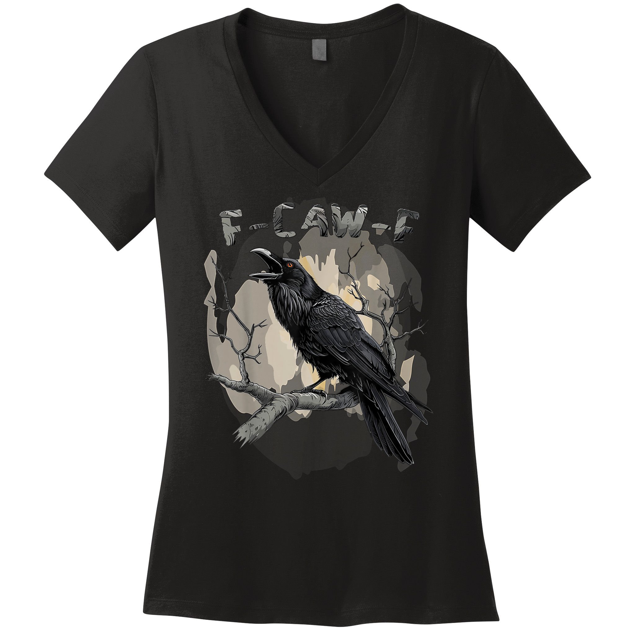 F-Caw-F Bird Women's V-Neck T-Shirt