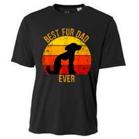 Funny Best Fur Dad Ever Vintage Retro Dog Cat Owner Cooling Performance Crew T-Shirt