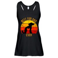 Funny Best Fur Dad Ever Vintage Retro Dog Cat Owner Ladies Essential Flowy Tank