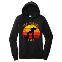 Funny Best Fur Dad Ever Vintage Retro Dog Cat Owner Women's Pullover Hoodie