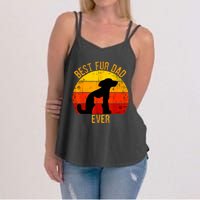 Funny Best Fur Dad Ever Vintage Retro Dog Cat Owner Women's Strappy Tank