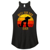 Funny Best Fur Dad Ever Vintage Retro Dog Cat Owner Women's Perfect Tri Rocker Tank