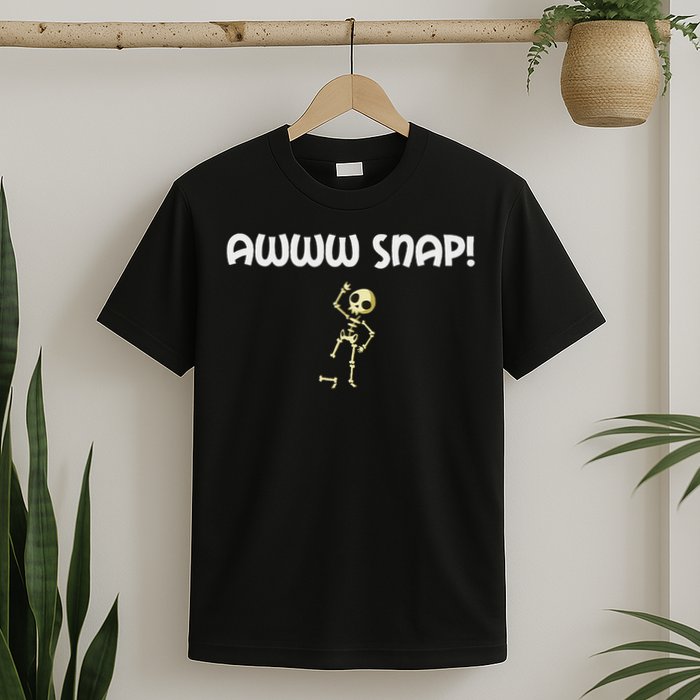 Funny Broken Foo Awww Snap! Skeleton Broken Bone T-Shirt