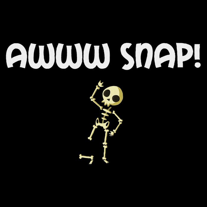 Funny Broken Foo Awww Snap! Skeleton Broken Bone T-Shirt