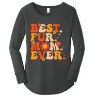 Funny Best Fur Mom Ever Vintage Retro Dog And Cat Owner Love Women's Perfect Tri Tunic Long Sleeve Shirt