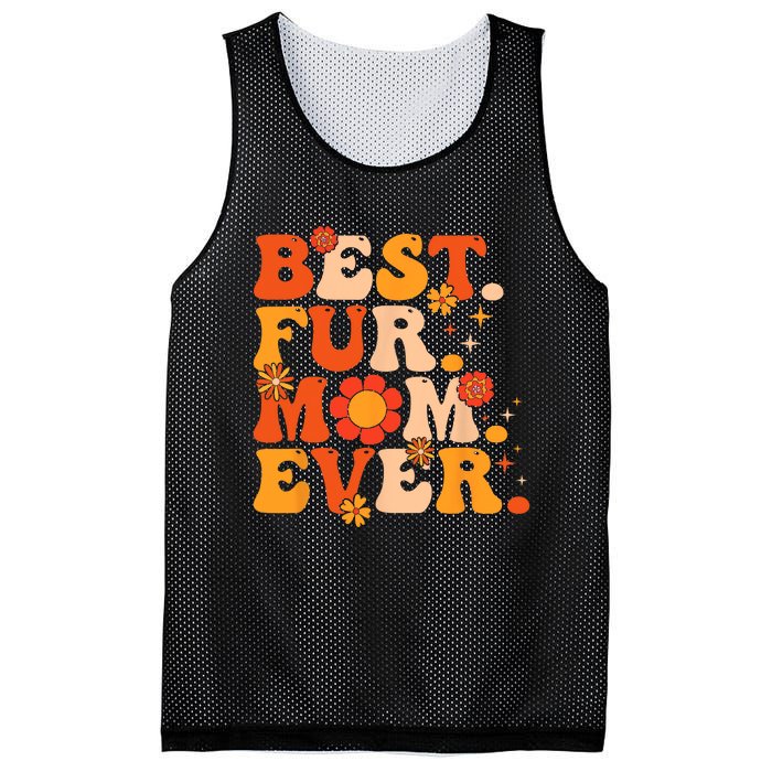 Funny Best Fur Mom Ever Vintage Retro Dog And Cat Owner Love Mesh Reversible Basketball Jersey Tank