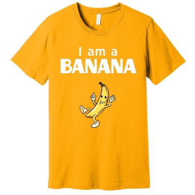 Funny Banana Fruit Halloween Costume I Am A Banana Premium T-Shirt