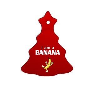 Funny Banana Fruit Halloween Costume I Am A Banana Ceramic Tree Ornament