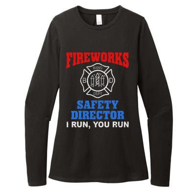 Funny Bang Firecracker Firework Safety Director I Run You Ru Womens CVC Long Sleeve Shirt