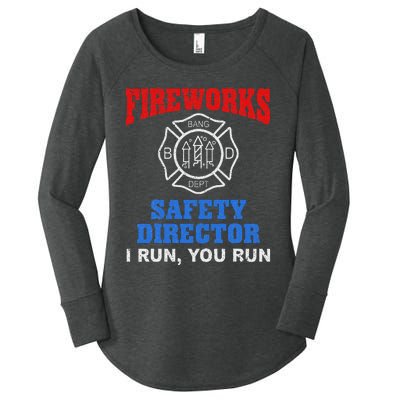 Funny Bang Firecracker Firework Safety Director I Run You Ru Women's Perfect Tri Tunic Long Sleeve Shirt