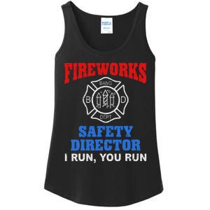 Funny Bang Firecracker Firework Safety Director I Run You Ru Ladies Essential Tank