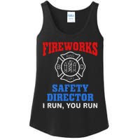 Funny Bang Firecracker Firework Safety Director I Run You Ru Ladies Essential Tank