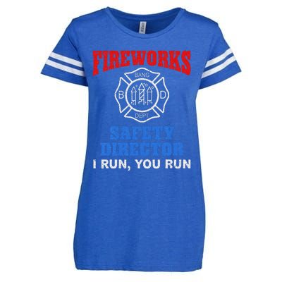 Funny Bang Firecracker Firework Safety Director I Run You Ru Enza Ladies Jersey Football T-Shirt