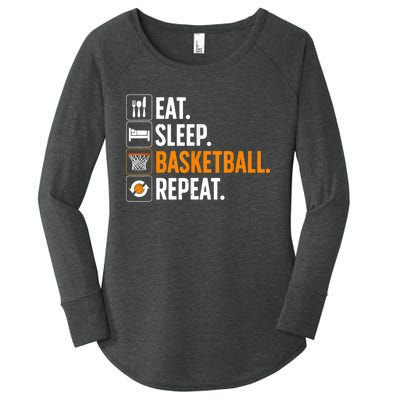 Funny Basketball For Men Women Team Sport Basketball Player Women's Perfect Tri Tunic Long Sleeve Shirt