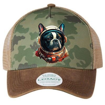 French Bulldog Frenchie Astronaut in the Space Legacy Tie Dye Trucker Hat
