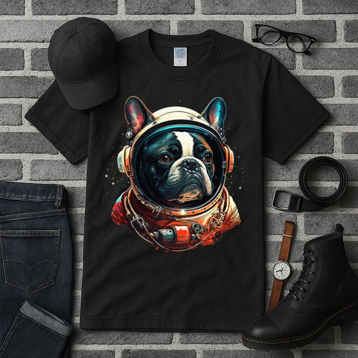 French Bulldog Frenchie Astronaut in the Space Tall T-Shirt