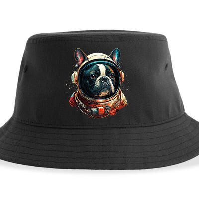 French Bulldog Frenchie Astronaut in the Space Sustainable Bucket Hat