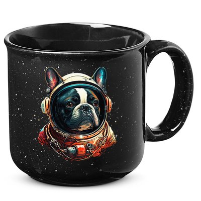 French Bulldog Frenchie Astronaut in the Space 15oz Campfire Ceramic Mug