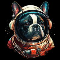 French Bulldog Frenchie Astronaut in the Space 16 in Basic Backpack