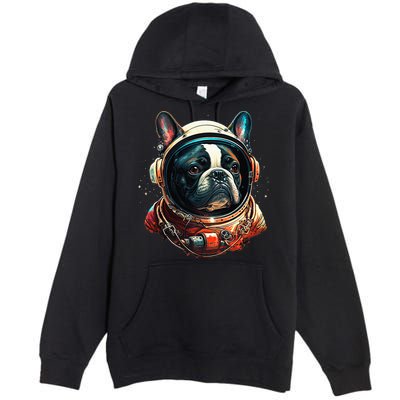 French Bulldog Frenchie Astronaut in the Space Premium Pullover Hoodie