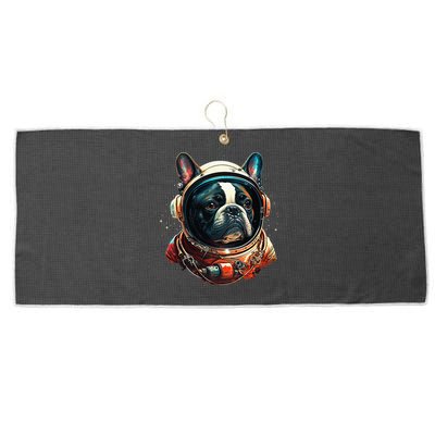 French Bulldog Frenchie Astronaut in the Space Large Microfiber Waffle Golf Towel