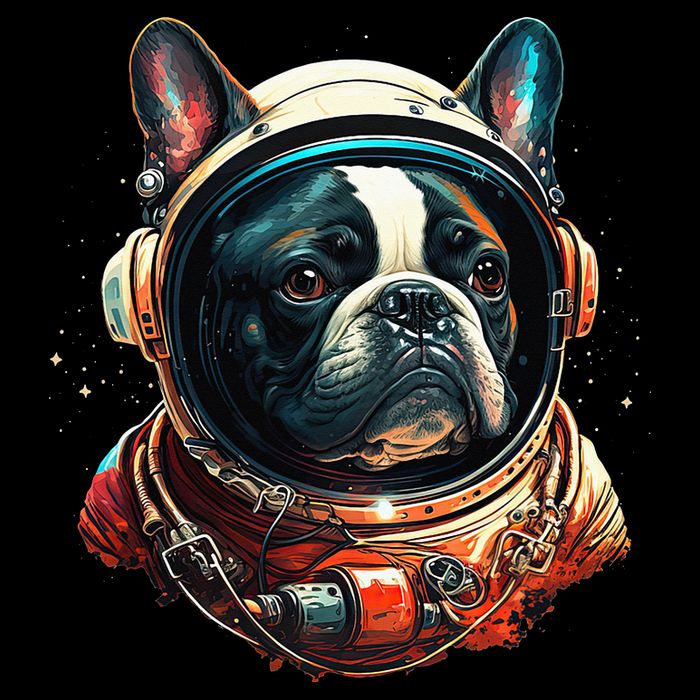 French Bulldog Frenchie Astronaut in the Space Youth Performance Sprint T-Shirt
