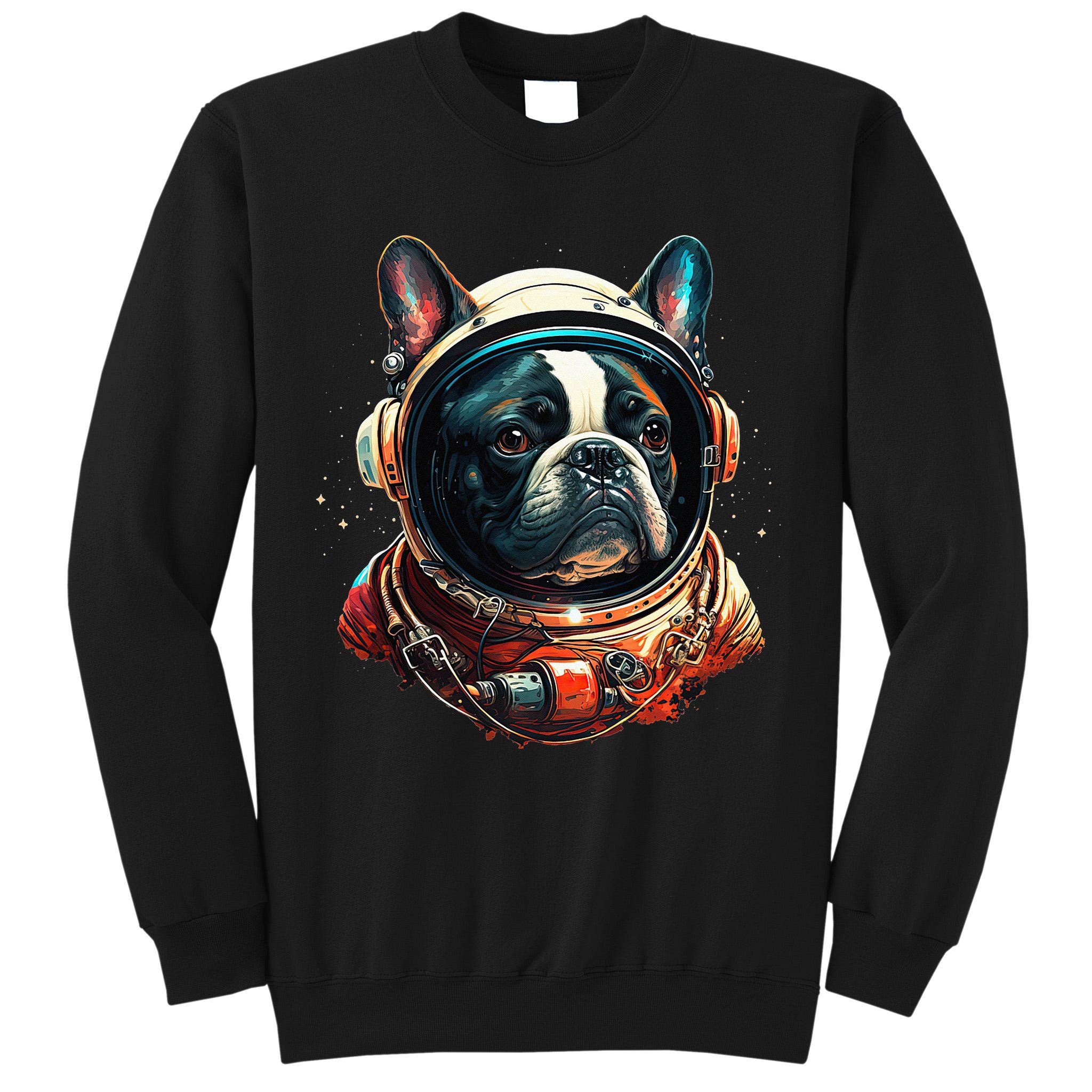 French Bulldog Frenchie Astronaut in the Space Tall Sweatshirt