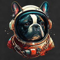 French Bulldog Frenchie Astronaut in the Space 25L Jumbo Tote