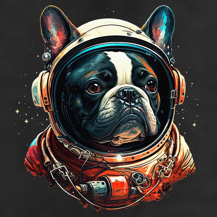 French Bulldog Frenchie Astronaut in the Space 25L Jumbo Tote
