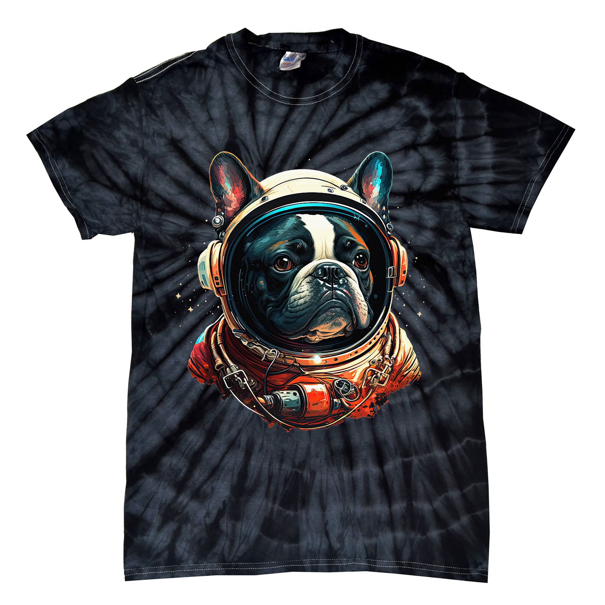 French Bulldog Frenchie Astronaut in the Space Tie-Dye T-Shirt