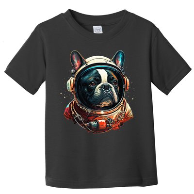 French Bulldog Frenchie Astronaut in the Space Toddler T-Shirt