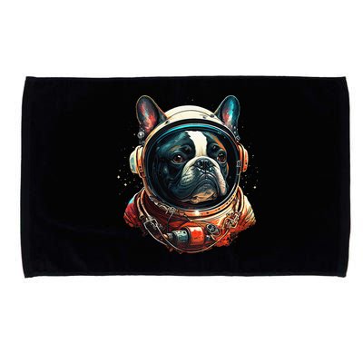 French Bulldog Frenchie Astronaut in the Space Microfiber Hand Towel