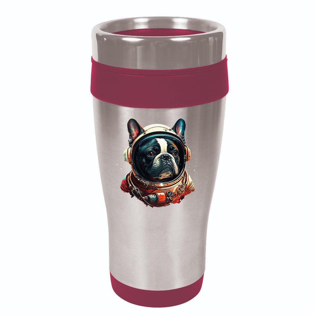 French Bulldog Frenchie Astronaut in the Space 16oz Travel Tumbler