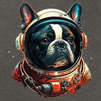 French Bulldog Frenchie Astronaut in the Space Cotton Canvas Backpack