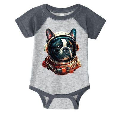 French Bulldog Frenchie Astronaut in the Space Infant Baby Jersey Bodysuit